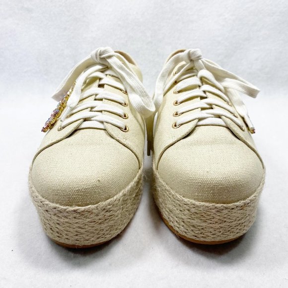 Venus Tan Canvas Gemstone Espadrille Sneakers 10 - Picture 11 of 13